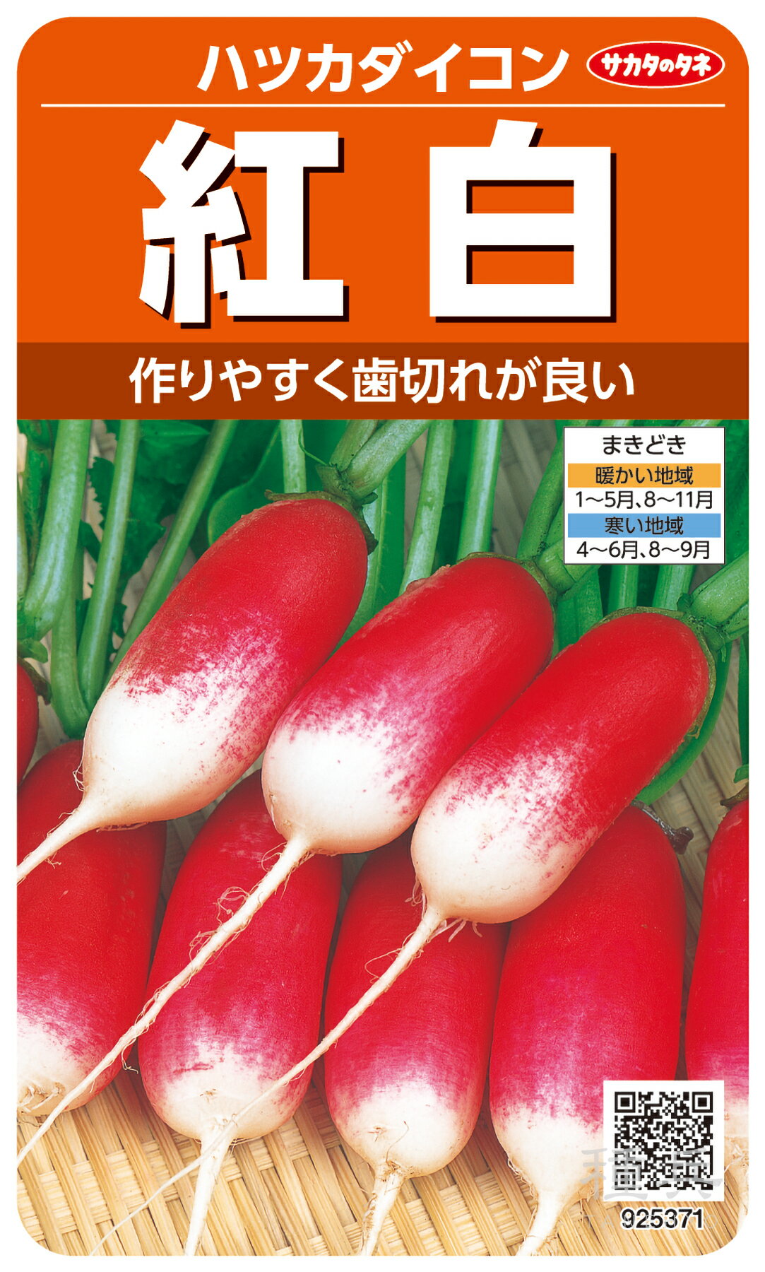 ハツカダイコン 種 『紅白』 サカタのタネ