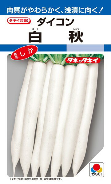 秋～冬どりダイコン 種 『白秋』 ADA031 タキイ種苗/9ml(RF)のサムネイル