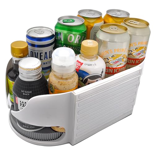 冷蔵庫収納ボックス、冷蔵庫トレイ、冷蔵庫ボックス、多機能回転収納ボックス、飲料ホルダー、家庭用飲料収納ボックス、冷蔵庫ボックス、収納ボックス、収納ラック、キッチン用品、整理、収納トレイ、冷蔵室、収納、透明、回転、取り外し可能、省スペース