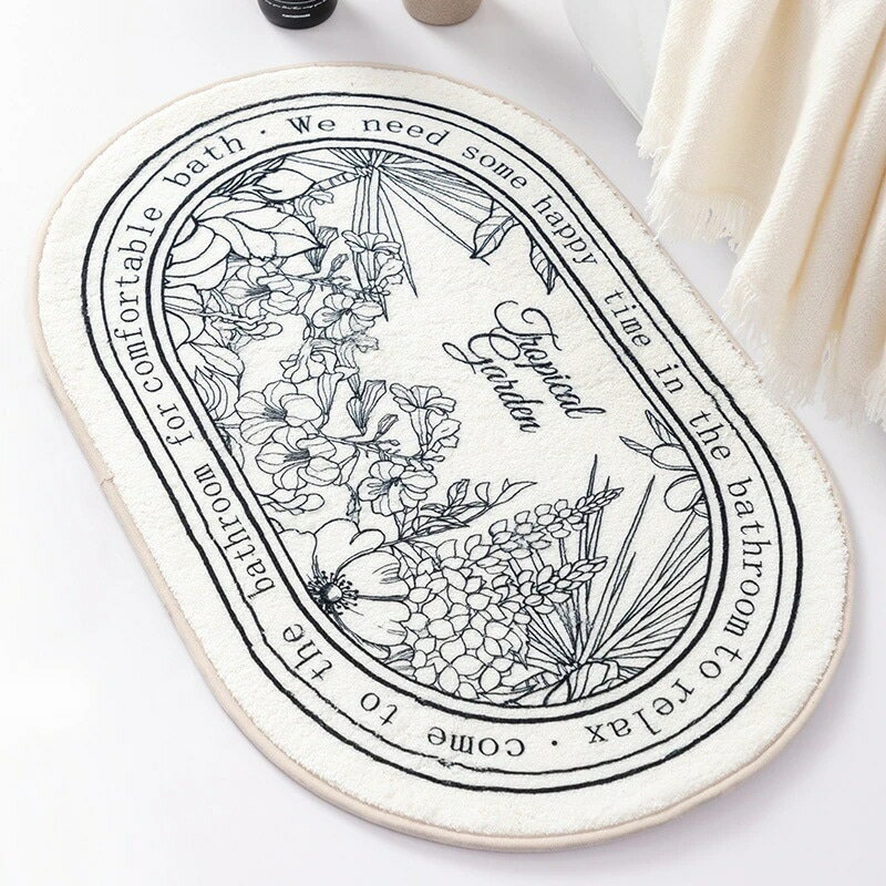 大型バスルーム/トイレマット、厚手、速乾性、吸水性、ふわふわ、抗菌、防臭、防音、滑り止め、洗える..