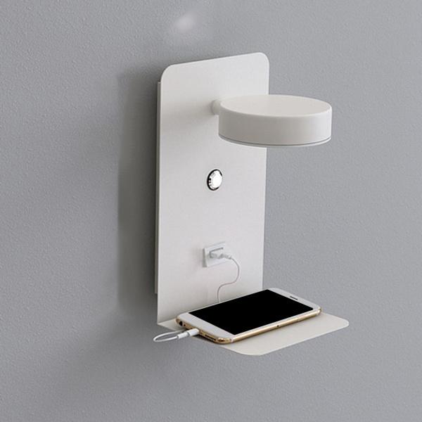 シンプルな壁ランプナイトライト調節可能な屋内ライトホワイト小型