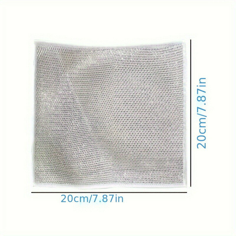 10枚パックのポリエステル布巾、アイロンウールの代わりになる研磨パッド、家庭用クリーニングクロス、グリッドノンスティックオイルラグ、キッチンコンロ洗浄鍋掃除ツール、キッチン用品