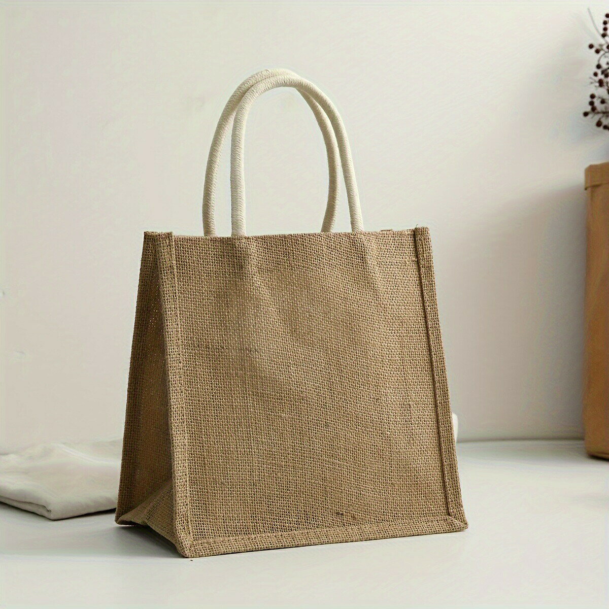 リネンバッグ3点セット：防水トートバッグ。結婚式、ブライダルシャワー、誕生日、新築祝い、卒業式、クリスマス、ハロウィン、イースター、ハヌカ、感謝祭などに最適です。小売店、ブティック、スーパーマーケットなどに最適です。