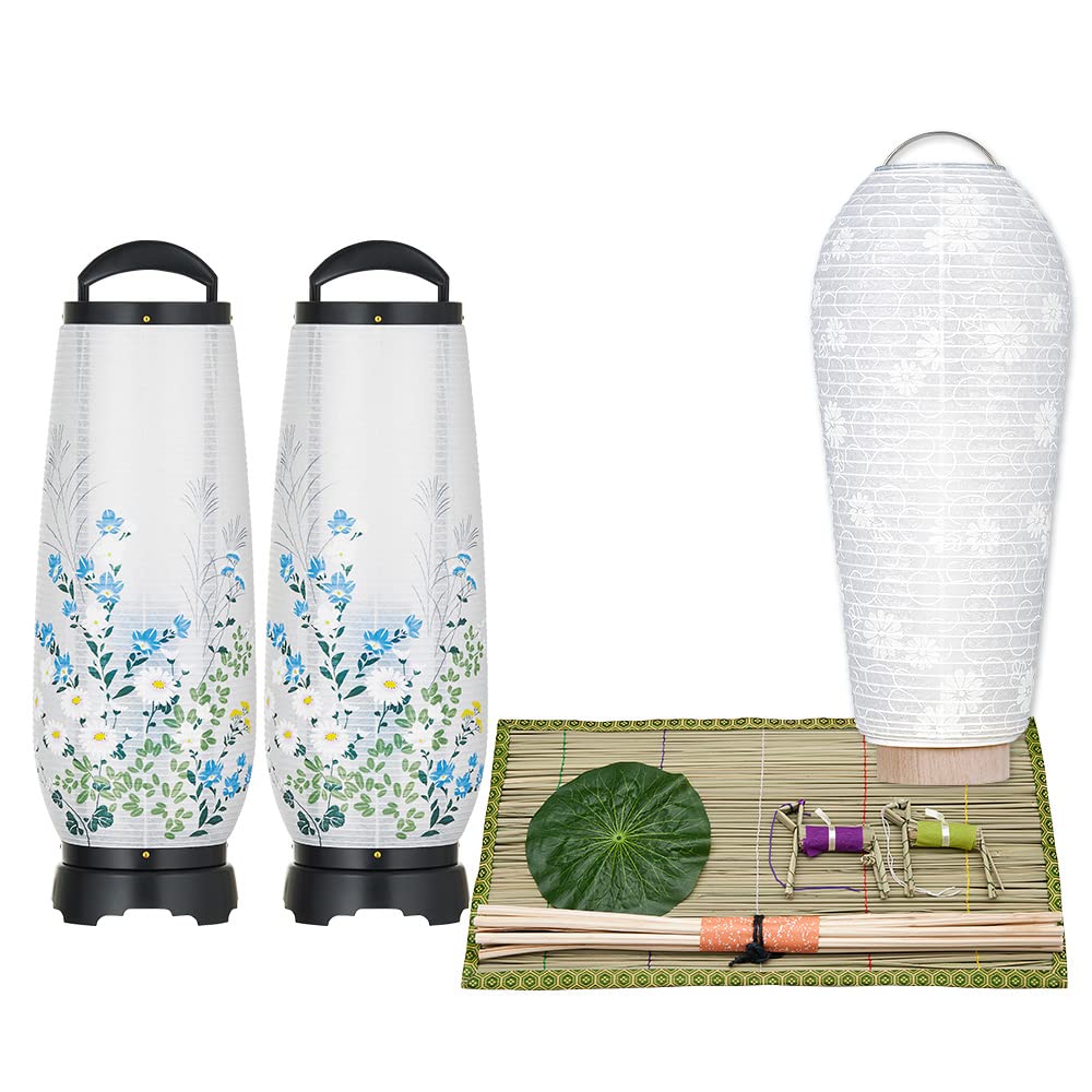 初盆・新盆のお祝いにぴったりのミニ盆提灯セットです。ワイヤレス回転灯が4個セットになっており、初..