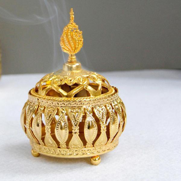 蓋付き香炉、茶室装飾、ミニ香炉、香立て、3.54x5.00インチ