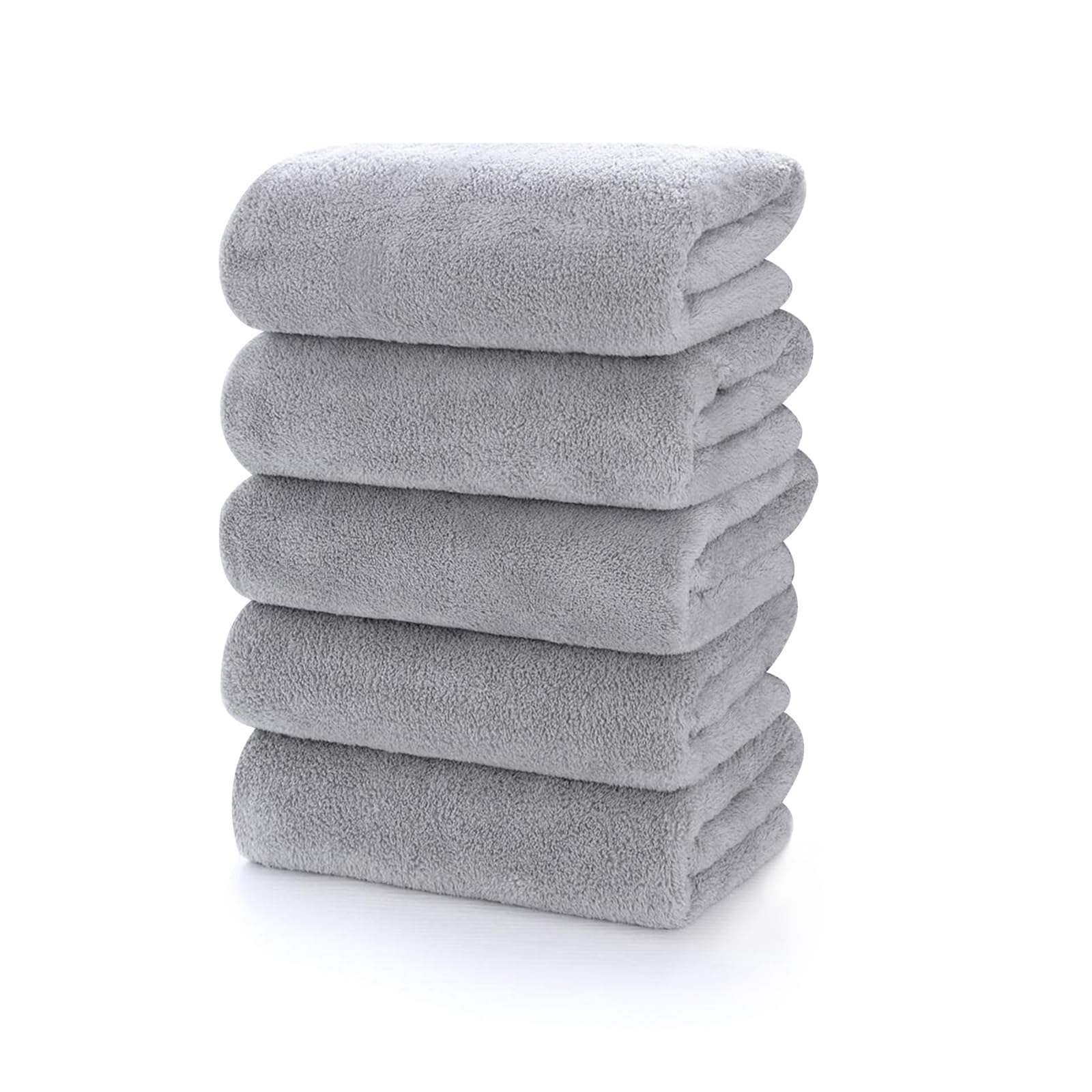 大判マイクロファイバーバスタオル 4枚セット 70*140cm ふわふわ 瞬間吸水 速乾 柔らかな肌触り ホテル..