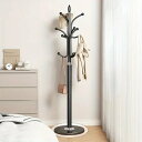 自立式コートラック ステンレス製 洋服掛け バッグ&ジャケット用フック付き ハンガーラック おしゃれ かわいい 北欧 モダン 帽子 スカーフ 白 黒 ゴールド ...