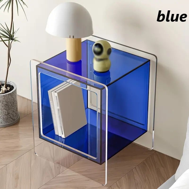 キャビネット クリア オープン タイプ おしゃれ かわいい インテリア 収納 ディスプレイ シェルフ コンパクト イエロー ブルー 4-7 [2]