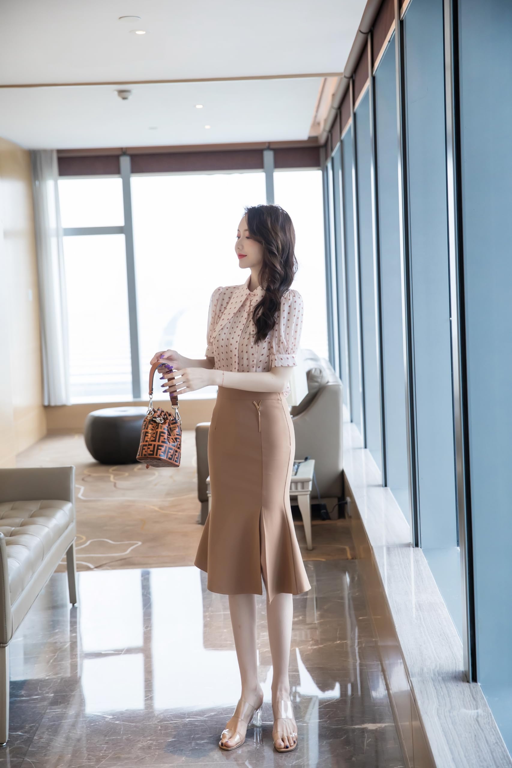 4色 フィッシュテールスカート レディース ペンシルスカート スカート タイトスカート 着痩せ フリル ハイウエスト 秋 ロング丈 タイト フィッシュテール ミモレ丈スカート かわいい ボトムス ロングスカート カジュアル 美脚 12F283