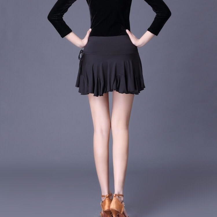 ラテンスカート ラテン練習着 社交ダンス フリル 短いスカート ラテンダンス衣装 ギットバ ルンバ サンバ パソドプレ タンゴ ラテンダンス レッスン着 モダンダンス ステージ 舞台 ダンスウェア グループ演出服