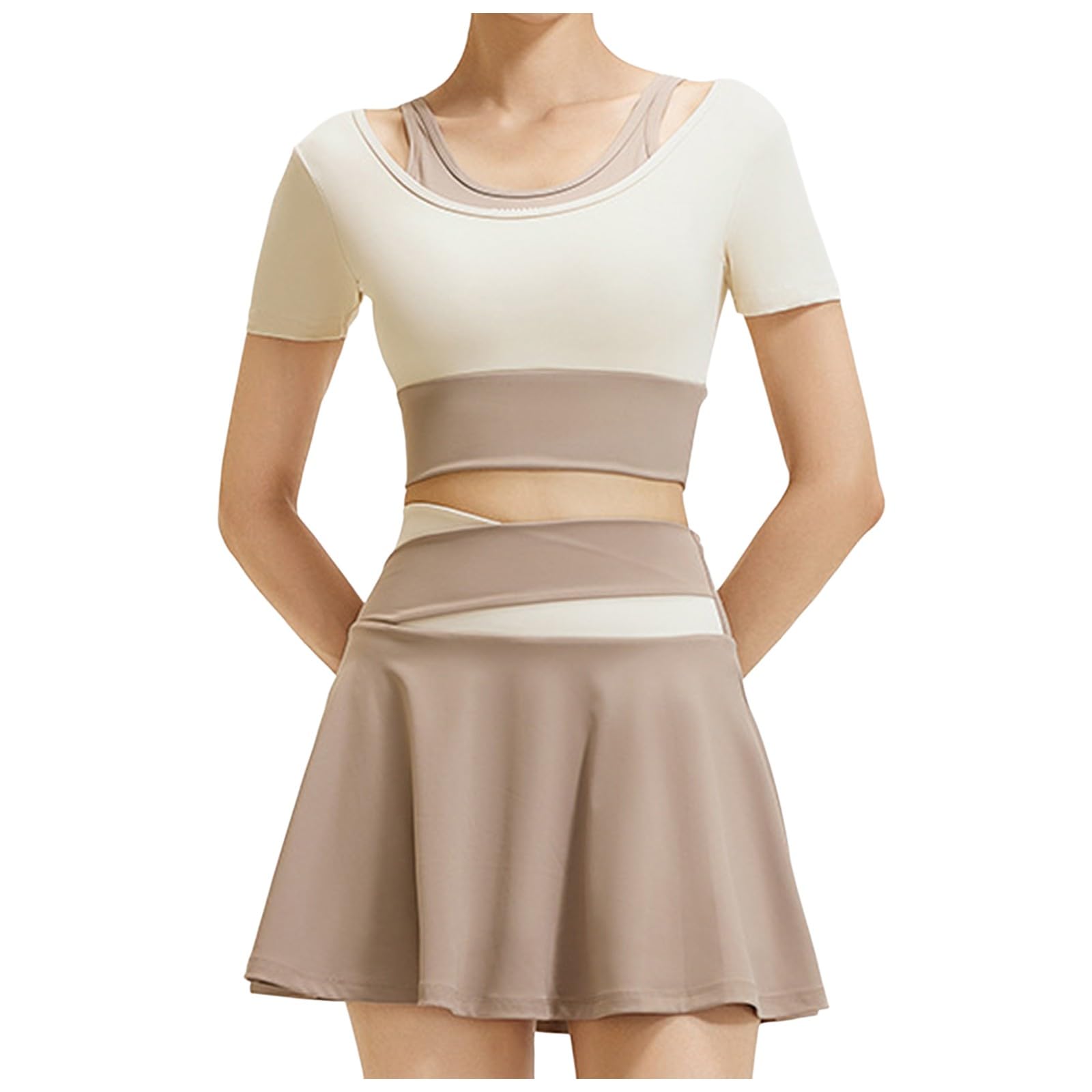 レディースヨガウェア、アクティブウェア、上下セット、スウェットシャツ、スーツ、スカート、パンツ、ハイウエスト、ツーピース、アクティブウェア、半袖、トップス、ゆっ...