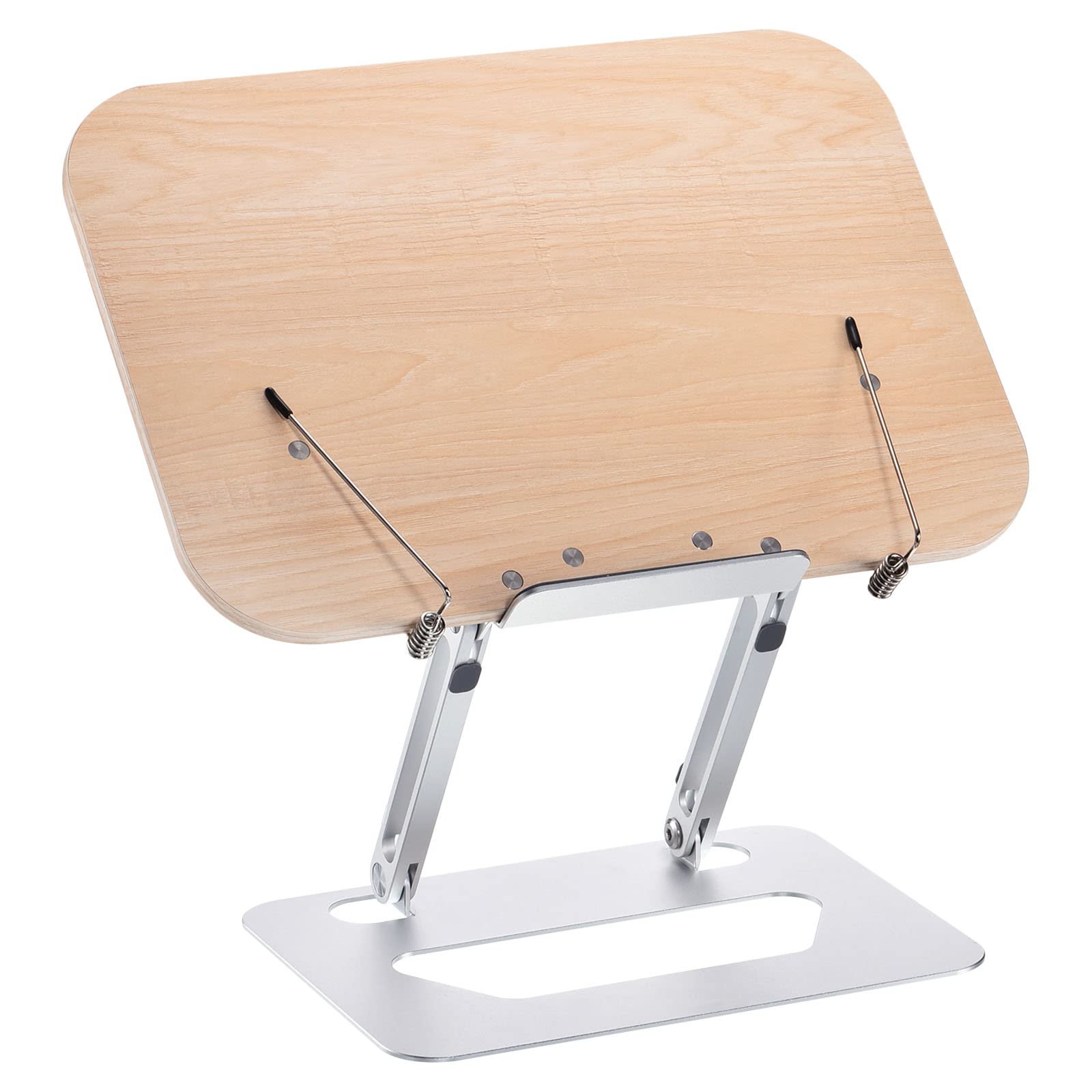 T ブックスタンド 読書用 180°回転 調節可能なブックホルダー 高さ調節可能なクックブックスタンド ペ..