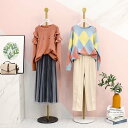 ハンガー ラック トップ & ボトム セット 省スペース おしゃれ かわいい インテリア コート ハンガー 衣類 ハンガー アパレル ゴールド 4-7