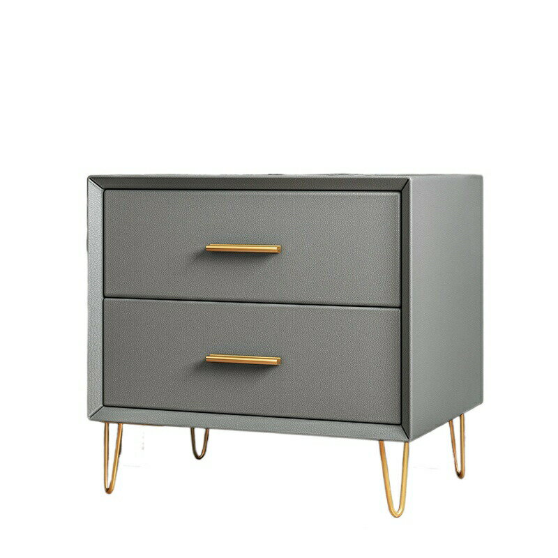 北欧のベッドサイドテーブル、モダンでライトな豪華なベッドルーム、シンプルなレザーの選択、実用的な収納のための小さな家庭用ベッドサイドテーブル(3)