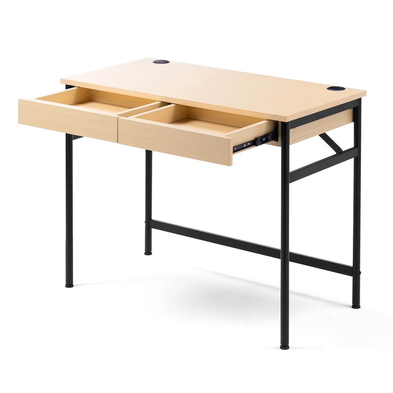 サンワダイレクト パソコンデスク 机 PCデスク 幅75cm 引き出し キーボードスライダー付き モニターア..