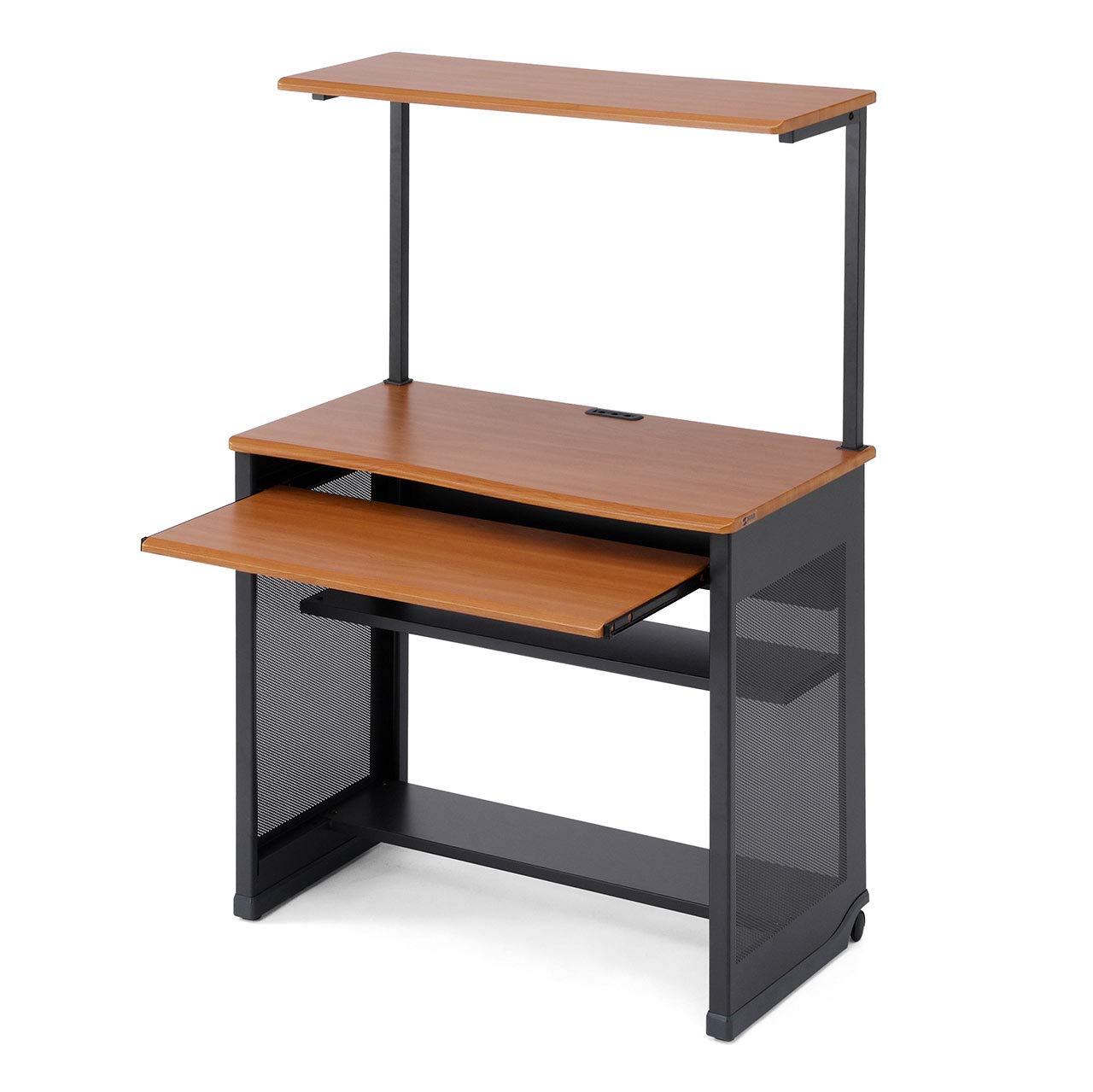 サンワダイレクト パソコンデスク 幅90cm キーボードスライダー キャスター付き 在宅勤務