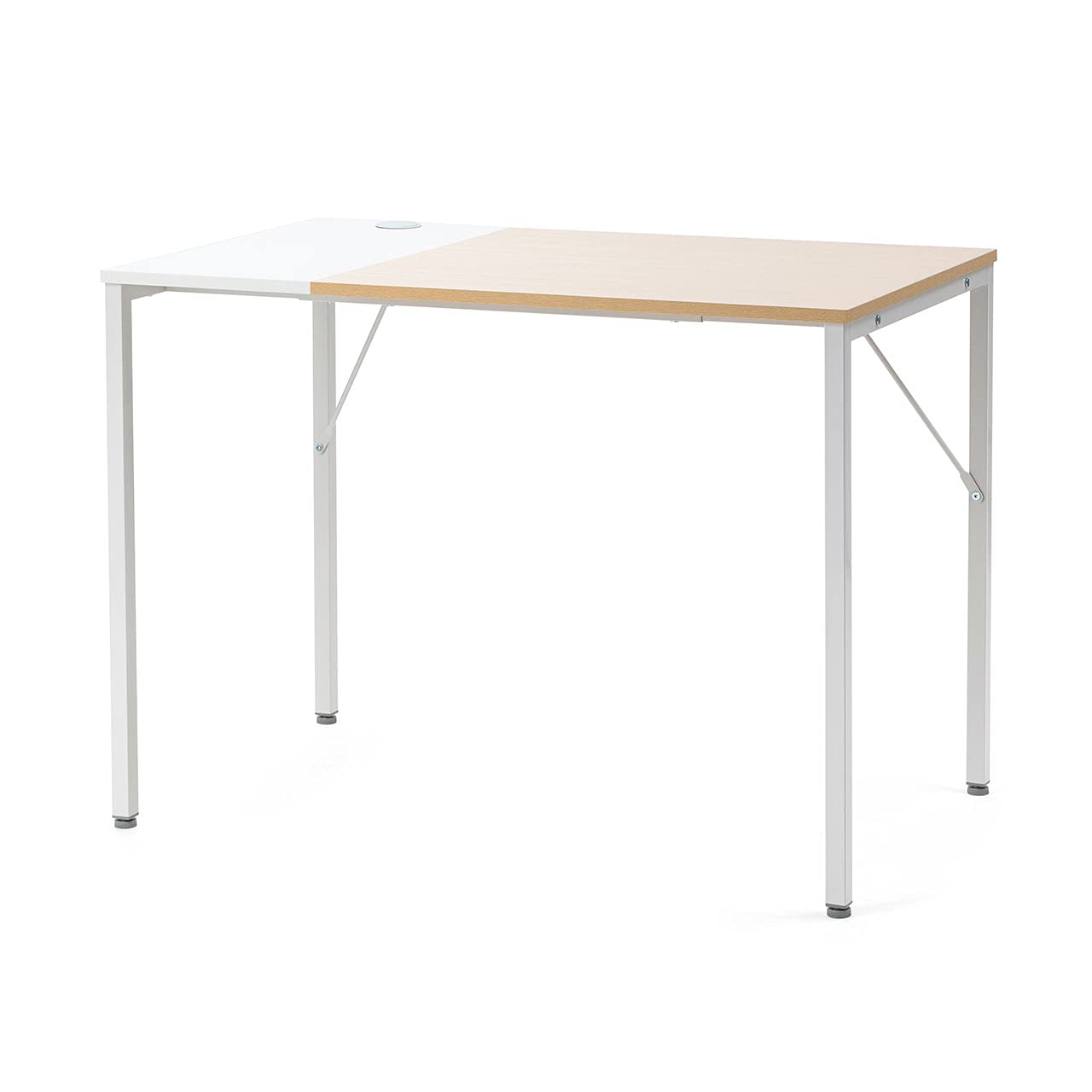 サンワダイレクト パソコンデスク 幅120×奥行60cm モニターアーム対応 ケーブル通し付き 机 PCデスク ..