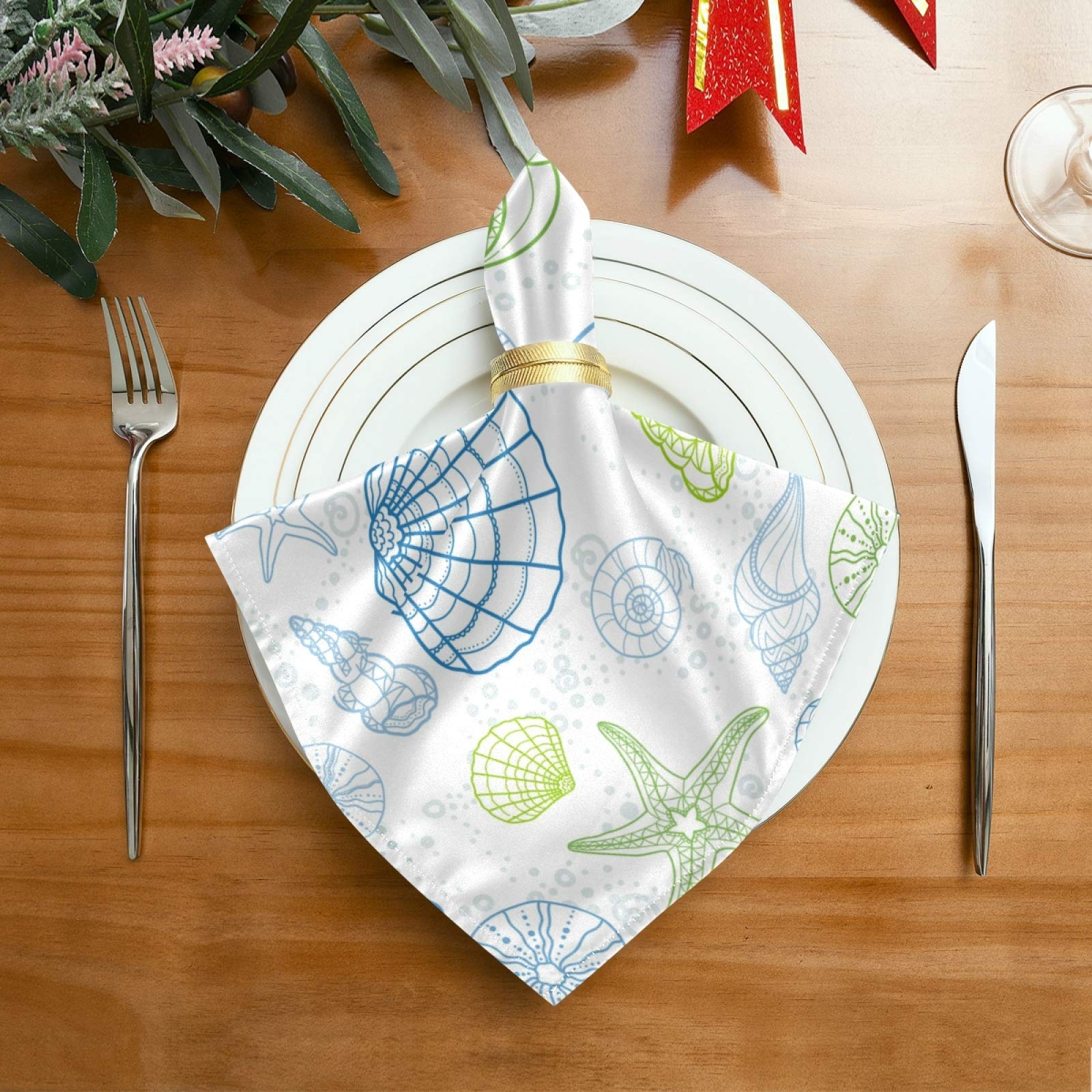 給食ナフキン 小お弁当クロスホテル 業務用 家庭用 可愛い かわいい 海星 ひとで シェル 韓版(1