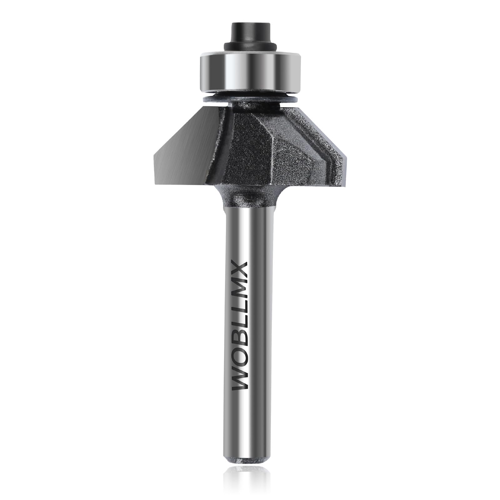 角面ルータービット 電動トリマービット,CNC 彫刻機 木工 切断 ナイフ 木工用 切削工具(ブラック)