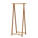 木製 コートハンガー/ハンガーラック (ブラウン) 幅775×奥行455×高さ1550mm 折りたたみ可 (リビング 寝室) 組立品