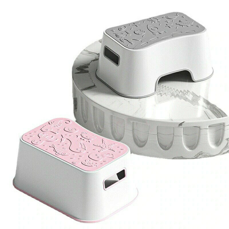 子供用プラスチックスツール手洗いマットフットスツールベビー洗面スツール浴室増高階段スツール階段スツールフットスツール