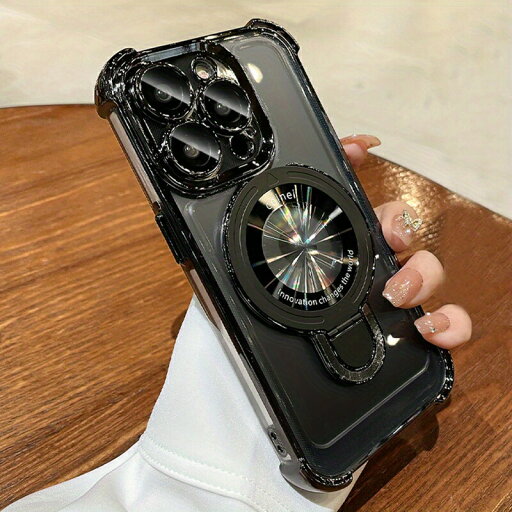 シリコーン素材の電話ケース スタンドと磁気吸引充電 IPhone 11/12/13/14/15 Pro Max 用 シリコーン素材の電話ケース スタンドと磁気吸引充電 IPhone 11/12/13/14/15 Pro Max 用