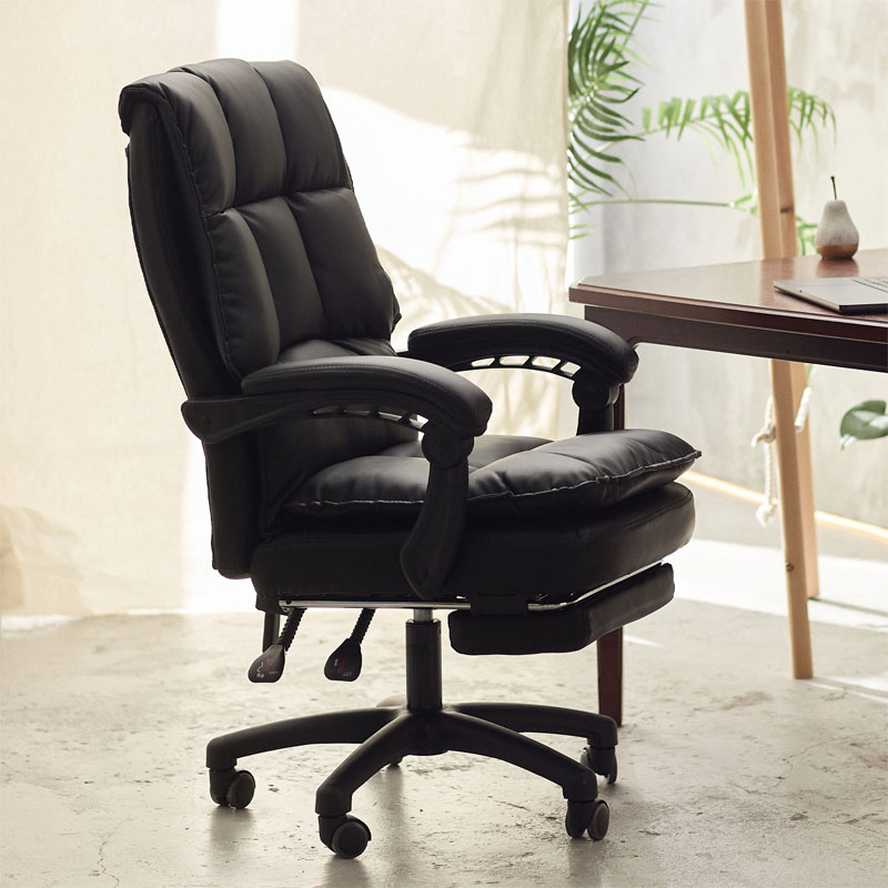 公式メーカー直営」オフィスチェア ゲーミングチェア デスクチェア (ポケットコイル搭載） PUレザ 高級感　おしゃれ　リクライニングチェア 一人掛け 社長椅子 伸縮可能なオットマン