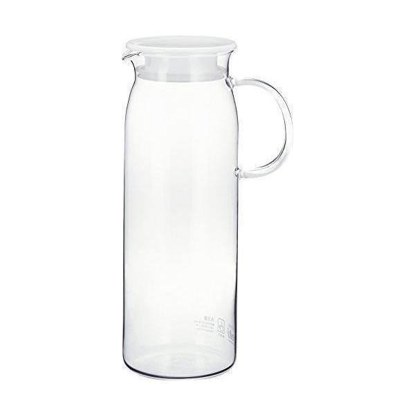 イワキ KT294-W ホワイト 耐熱ガラス ピッチャー 冷水筒 1L 麦茶 お茶 ポット iwaki