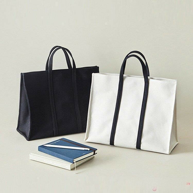 春 夏トートバッグ レディース 春夏 キャンパスバッグ 帆布かばん 手提げバッグ シンプル韓国風 A4対応 PC収納 ポーチ おしゃれ ズック袋 大容量 軽いエコバッグ