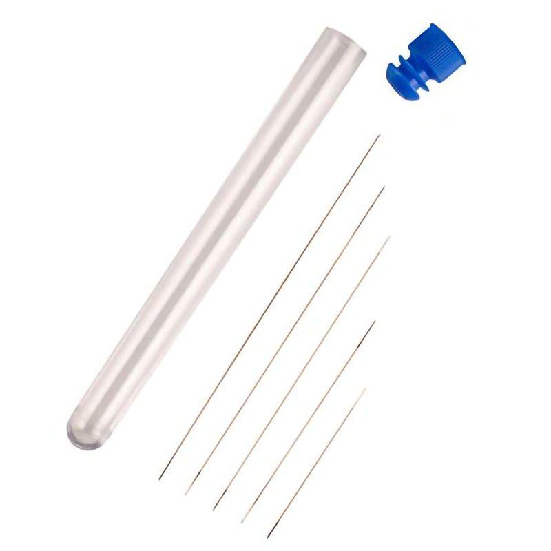 ビーズ針 ビーズ通し針 超極細針 5本入り ビーズ刺繍針 ビーズ織り針 手作り DIY 縫製 5.5/7.6/10