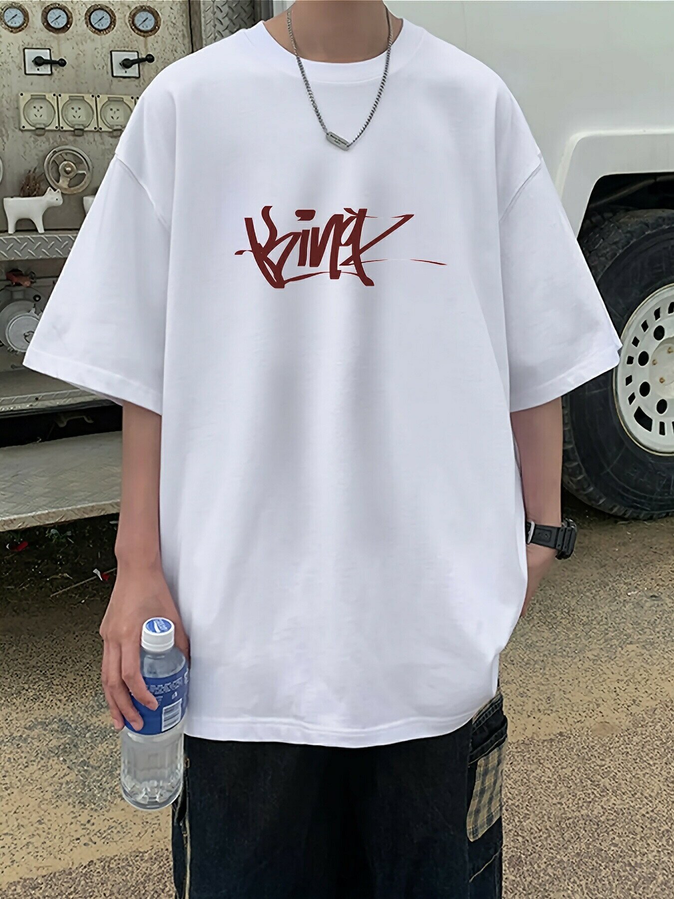 200gメンズ ハイクオリティ 230G コットン製 Tシャツ - デジタルプリントデザイン - 皮膚に優しい、ピ..