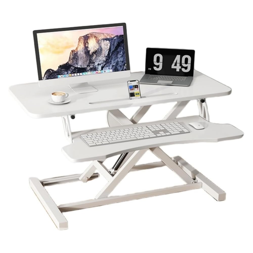 デスクトップ、高さ調節可能なデスク、折りたたみテーブル、省スペース、ミニテーブル、2つのデスクを..