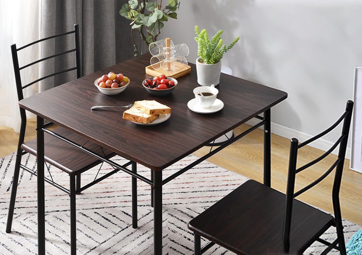 ダイニングテーブルセット 2人用 ダイニングセット 3点 テーブルとチェアセット 2人 ダイニング 3点セ..