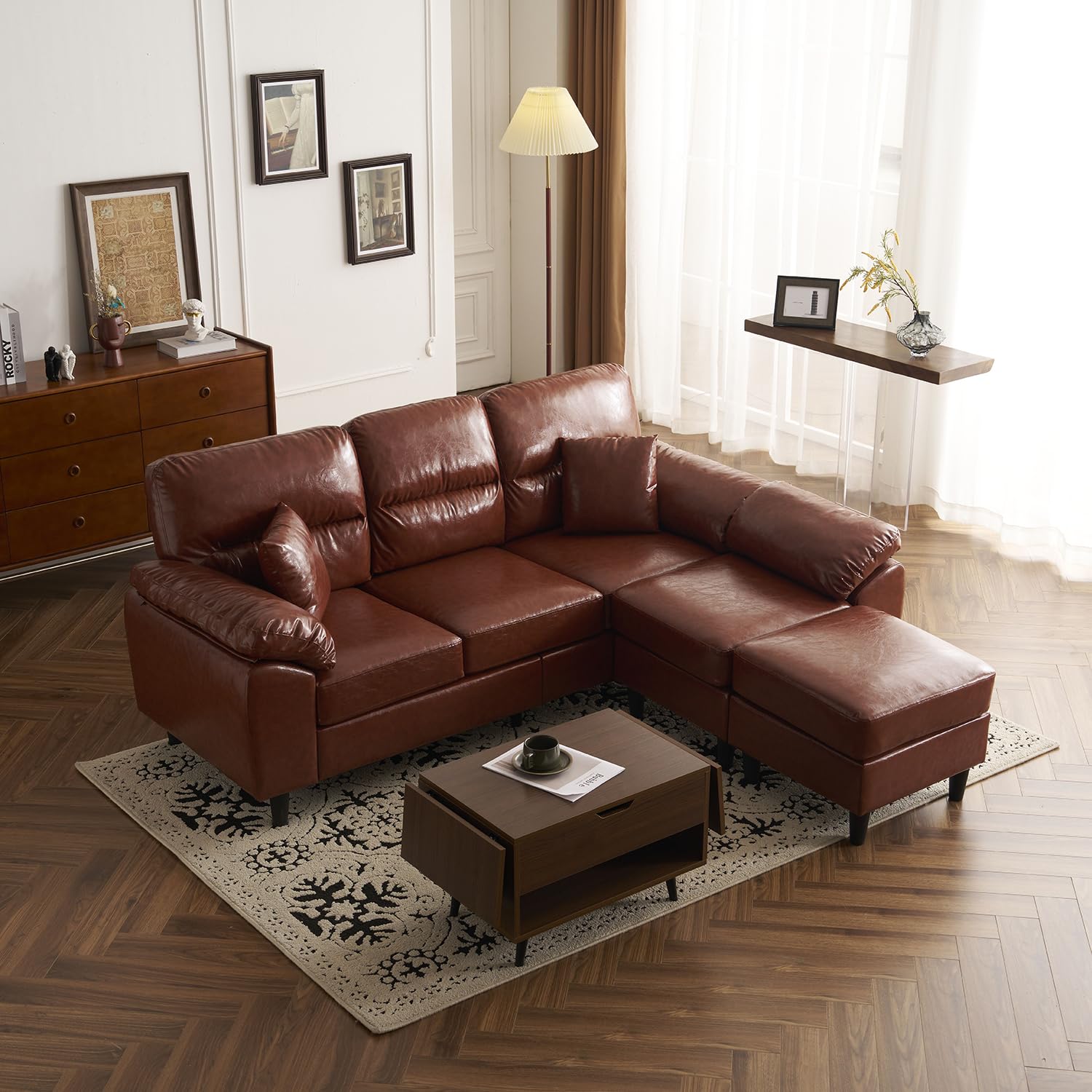 ソファー ソファセット 5人掛け カウチソファ L字 2-5人掛け 肘付き コーナーソファ コ字ソファー ロー..