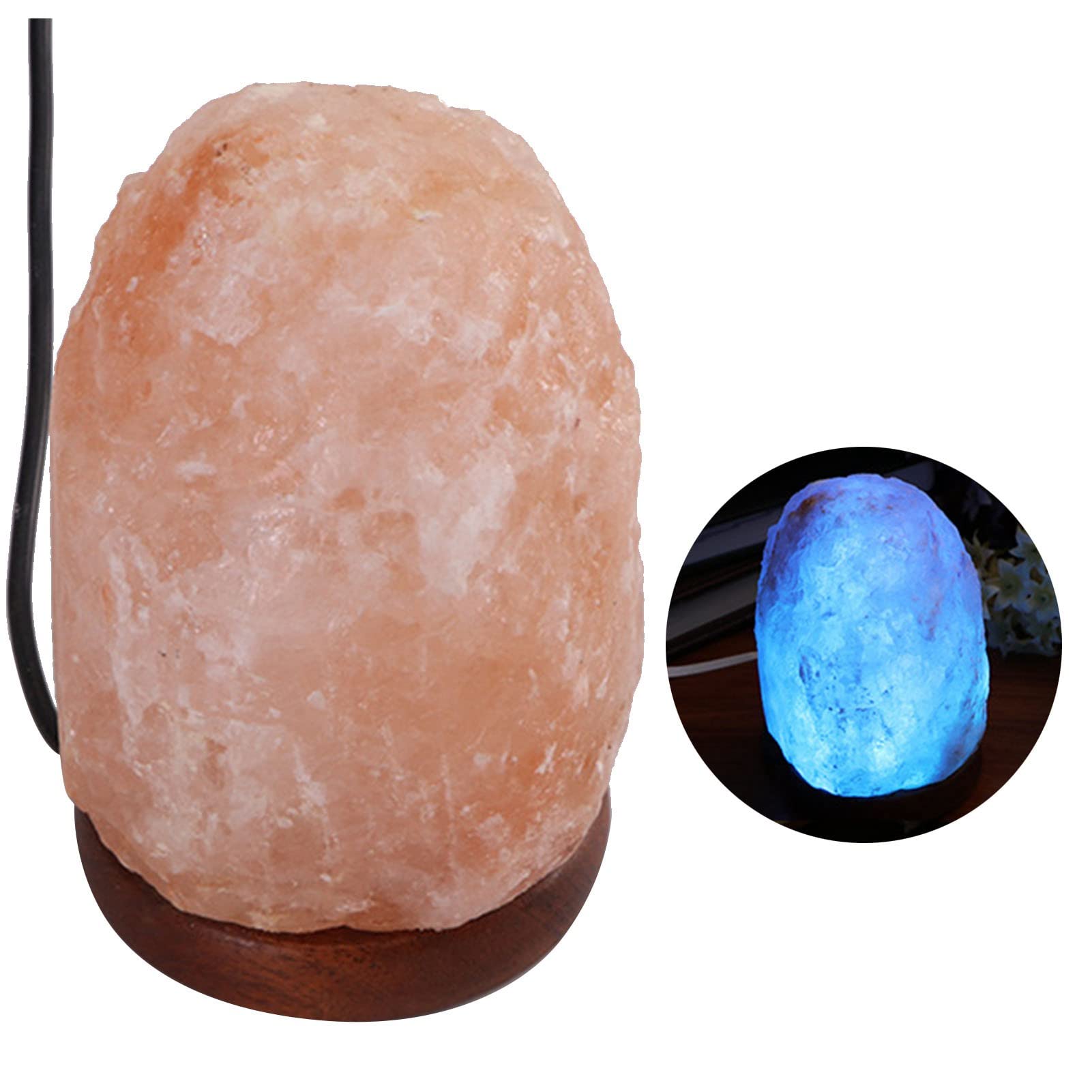 色が変わるUSBヒマラヤ岩塩ランプ、天然ヒマラヤクリスタル岩塩ランプ、LEDクリスタルソルトランプ自然..
