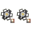 2X 3WハイパワースターLEDライトランプ電球(ホワイト)