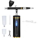 DIY工具塗装用品口径0.3mm コンプレッサー 絵画 塗装工具 オートスイッチ 自動電源 1500mAh電池 模型 DIY エアブラシ エア調整バルブ付 US...