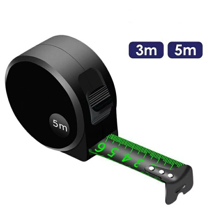 コンベックス メジャー 巻尺 3m 5m 16mm 19mm ロック付き 爪付き 計測工具 測定 DIY 日曜大工 工作 作..