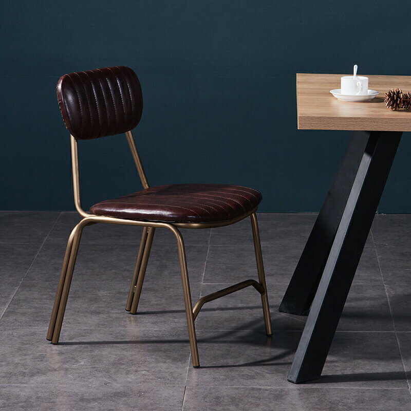 鉄芸椅子一人レジャー椅子背もたれ工業風レトロカフェ椅子デザイナー創造的個性椅子椅子(3)