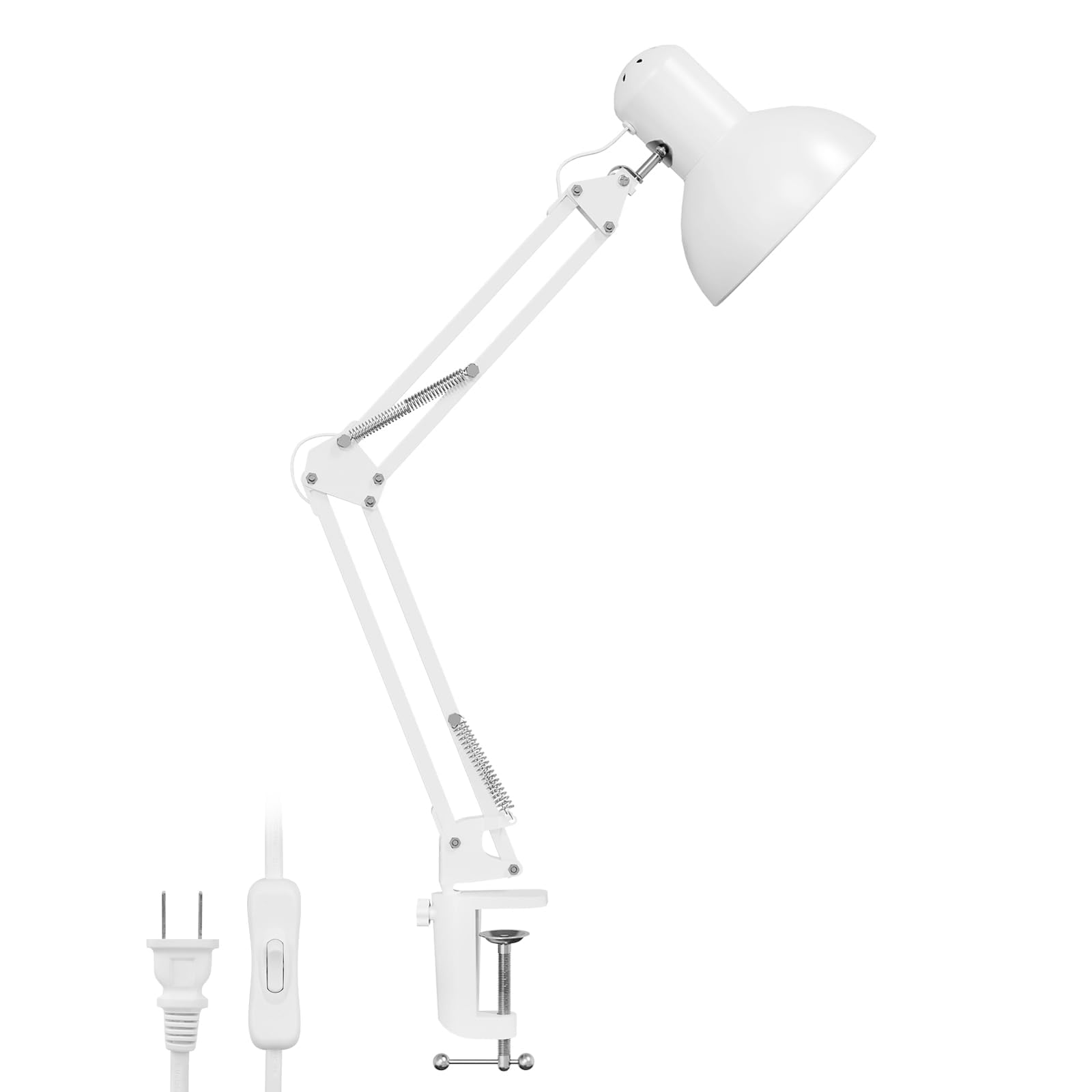 アームライト デスクライト led クランプ 卓上 電気スタンド E26口金 電球別売りスイング アームスタン..