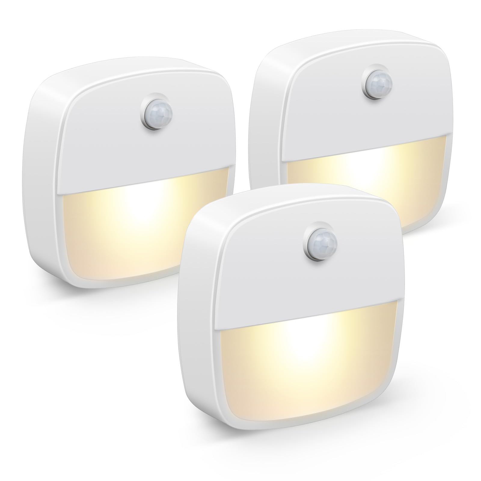 LEDセンサーライト、デュアルカラー調整可能、瞬時に白色光/暖色光に切り替え、フットライト、モーショ..