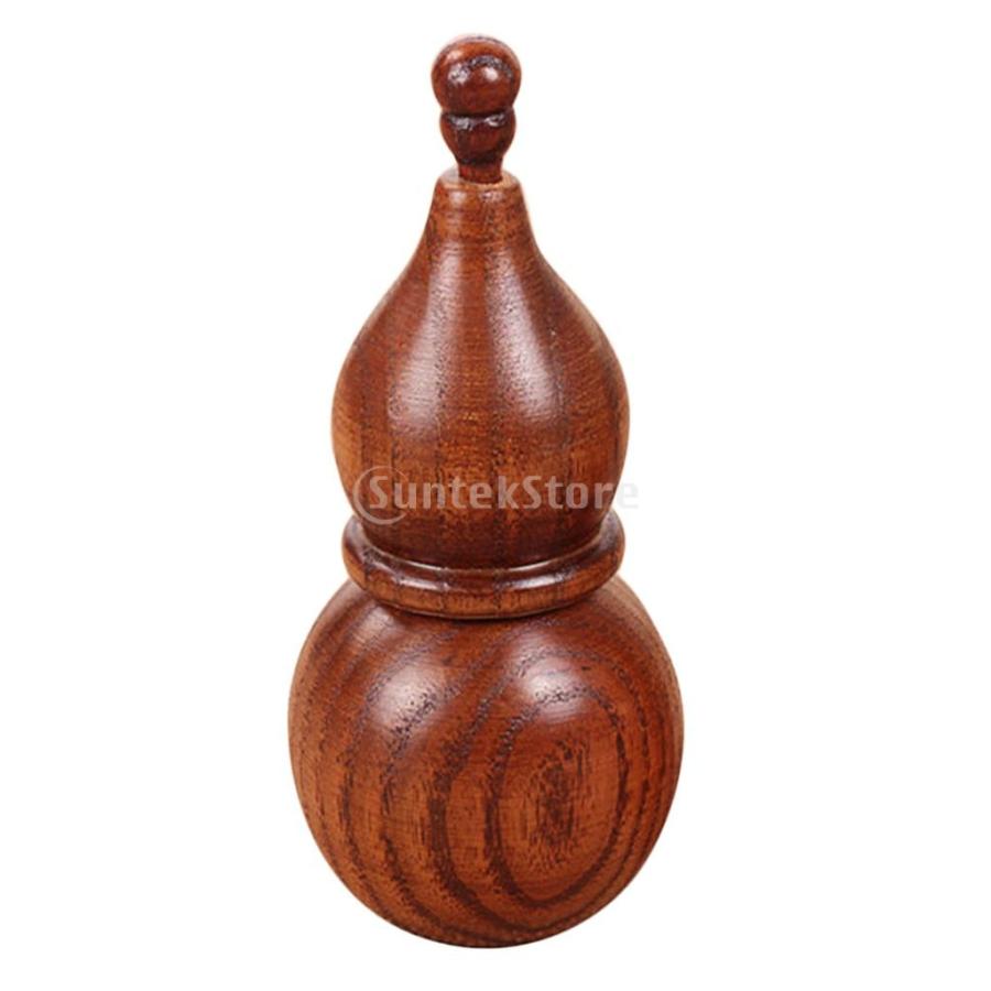 ポータブルサイズ 木製 可愛い ひょうたん形状 ストレージ 瓶 爪楊枝ディスペンサー ホルダー 楊枝入れ