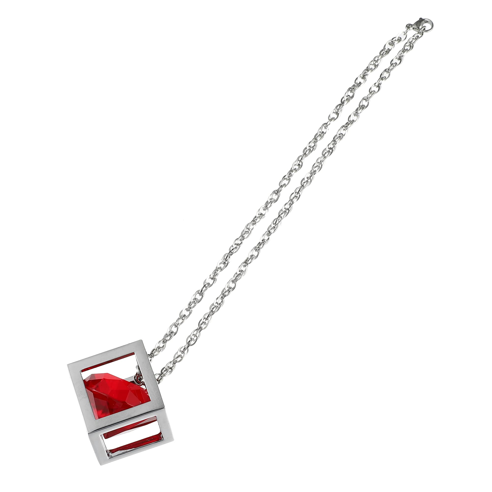 T 車のリアビューミラーチャーム 車の装飾オーナメント用カー用品 角型ガラス レッド