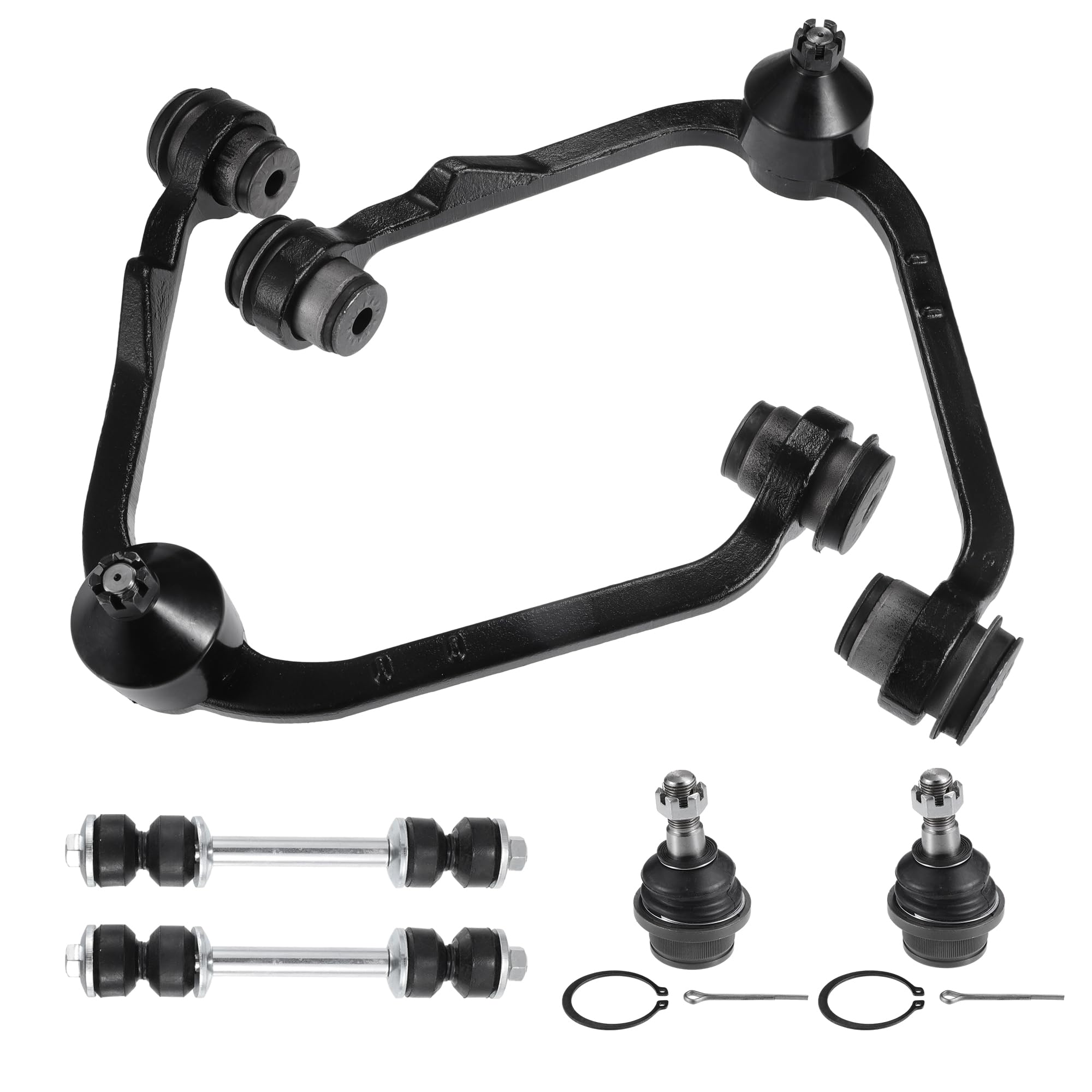 6個セットのアッパーコントロールアームフロントスタビライザースウェイバーエンドリンクキット