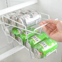 キッチン収納ラック2層家庭用デスクトップビールラックコークスラック冷蔵庫缶ローリング収納ラック