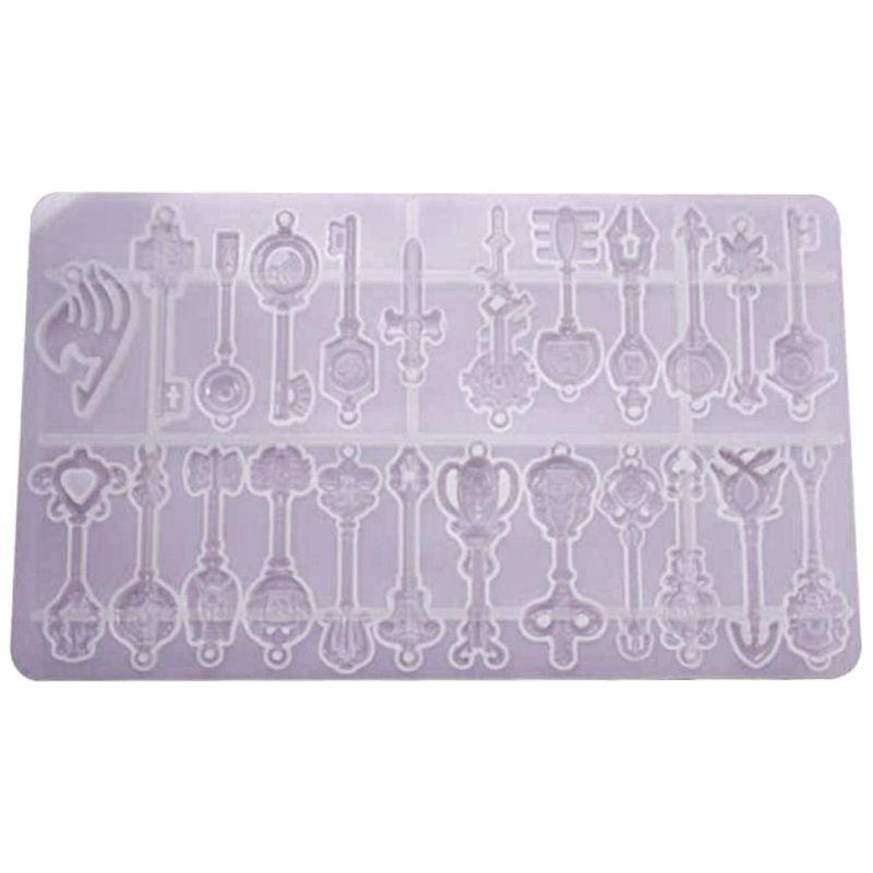 シリコンモールドキー 24種類 レジン シリコンモールド レジン アロマテラピー 石膏 手作り石鹸