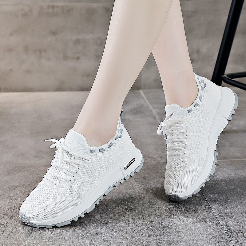 スポーツシューズレディース23とのメッシュシューズ多目的メッシュ通気性の小さな白い靴スポーツランニ..