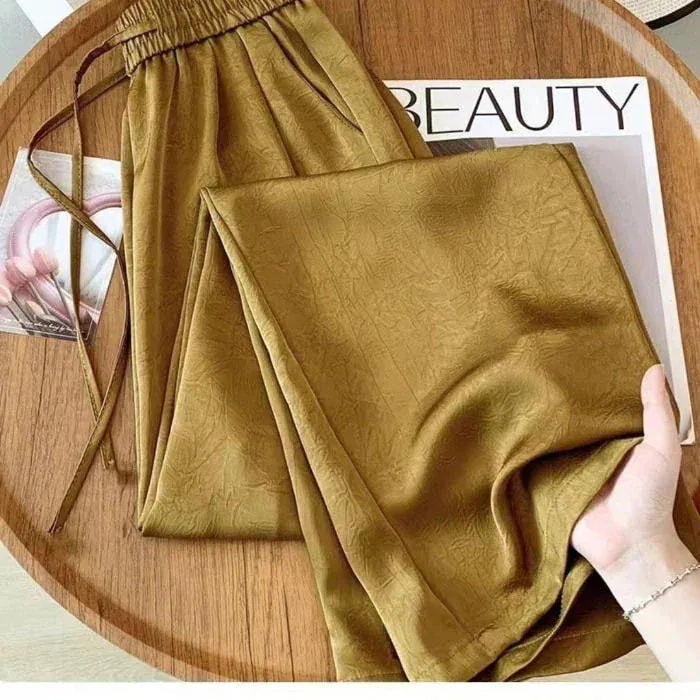 夏 レディース 冷感パンツ ワイドパンツ 大きいサイズ ゆったり 薄手快適ズボン パンツ ガウチョパンツ 脚長效果ワイドパンツ カジュアル 美脚 着痩せ