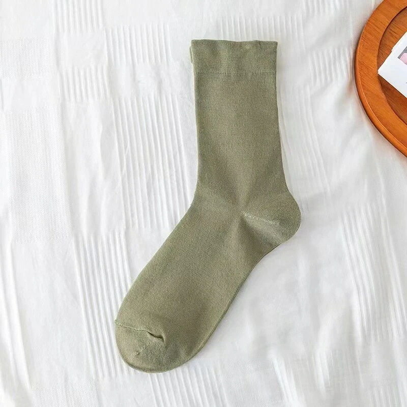 靴下 3足セット 柔らかい ソックス レディース シンプル かわいい 無地 春 夏 秋 接触冷感 涼しいストレッチ カラフル/10カラー