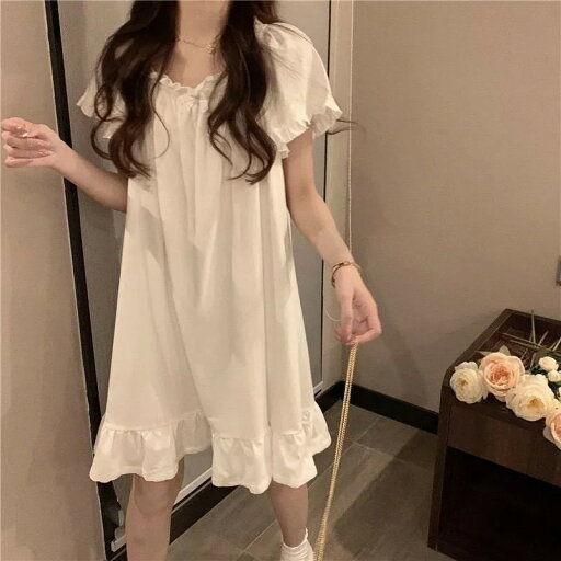 パジャマ レディース ワンピース 春夏秋 可愛い リラックス ルームウェア 半袖ワンピース 部屋着 可愛いフリル袖 ゆったり ナイトウェア 涼しい 選べる2タイプ パジャマ レディース ワンピース 春夏秋 可愛い リラックス ルームウェア 半袖ワンピース 部屋着 可愛いフリル袖 ゆったり ナイトウェア 涼しい 選べる2タイプ